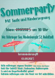 Sommerparty mit Taufe